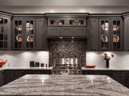 Platinum Shaker Nuvelle Cabinets